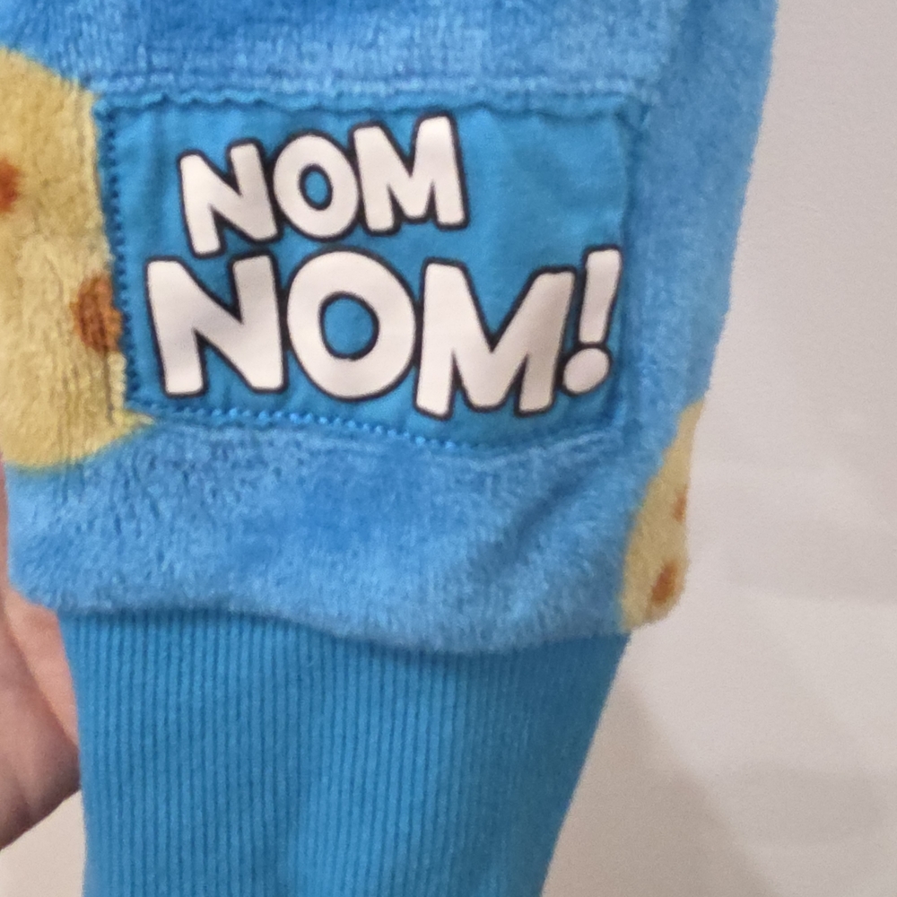 SESAME STREET LICENSED Cookie Monster Blue Plush Hoodie - Picture 4 of 6